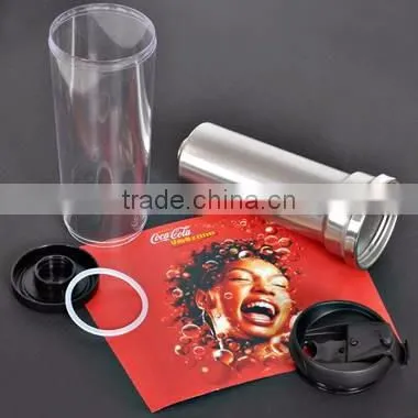 Travel Mug Stainless Steel 450ml with paper insert