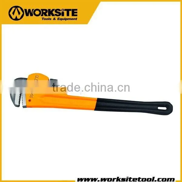 WT1161 Hand tool pipe wrench dipped handle for tightening or removing the pipe