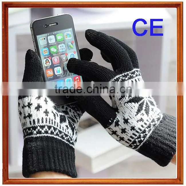 Ladies fashion Ladies fashion touch screen gloves smart phone 3 finger touch screen gloves