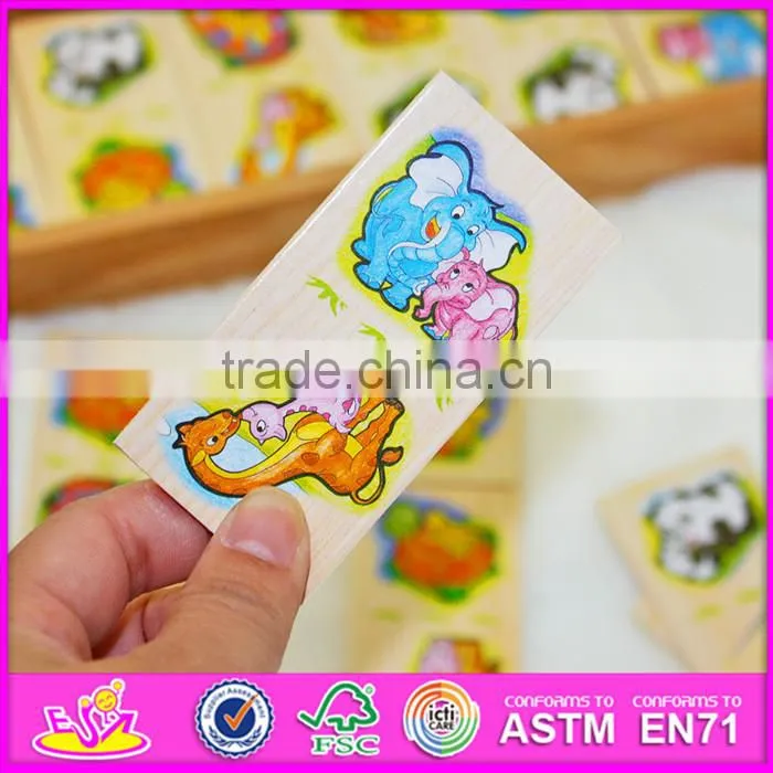 2016 New and popular children wooden domino gift W15A062