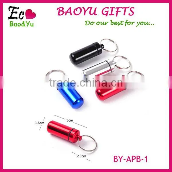 High Quality Waterproof Aluminum Medicine Box with Keychain/ Aluminum Medicine Case/ Aluminum Medicine Storage Case