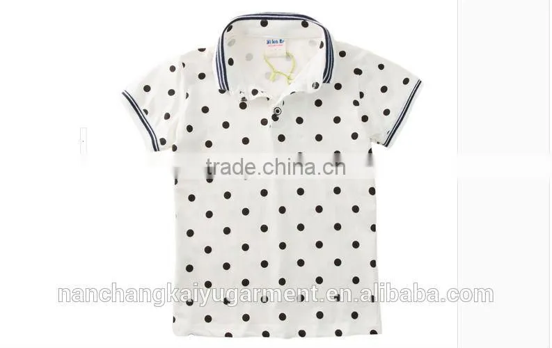 High quality dots printed cotton t-shirt for chirlden