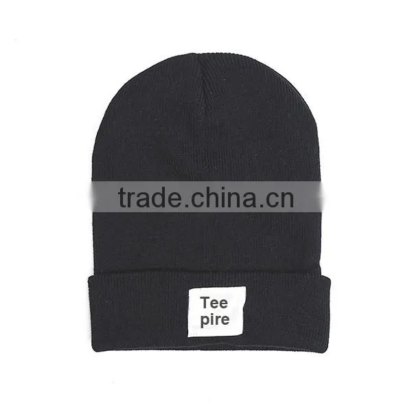 Blank pattern woolen knitted hat
