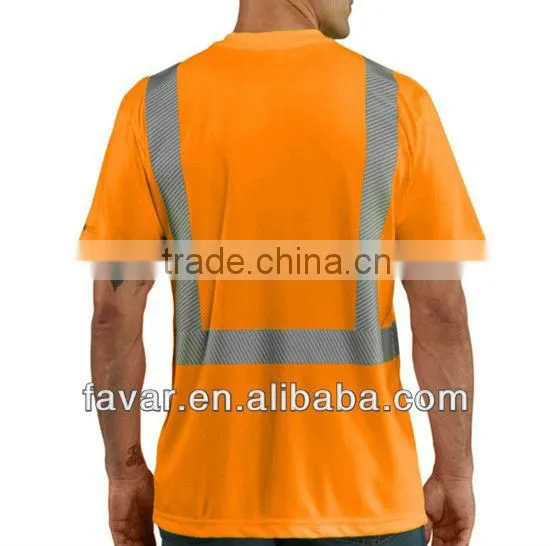 Mens Polyester High Visibility Reflective Class 2 Short Sleeve T-Shirt