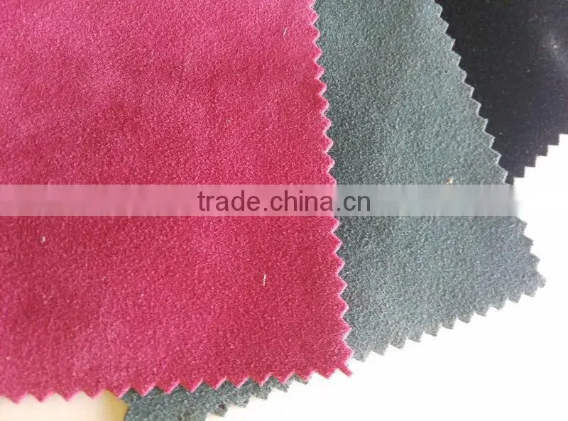 Pu Suede Flocked Leather, Double Flocking Leather for Shoes Upper