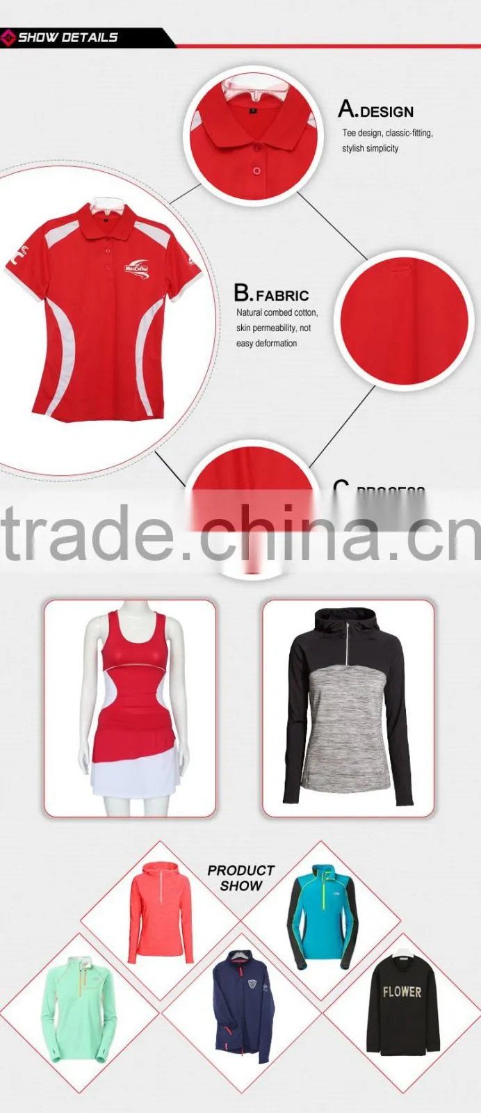 Top quality wicking breathable fitness wear for women