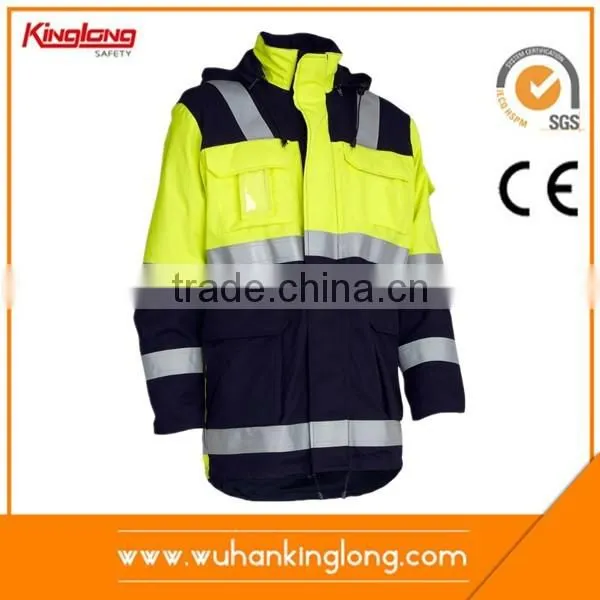 Security Safety Vest Jacket Reflective Strips Work Wear Uniforms Clothing