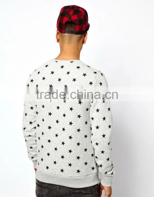 Custom fleece embroidery mens heavy cotton sweatshirts clothing