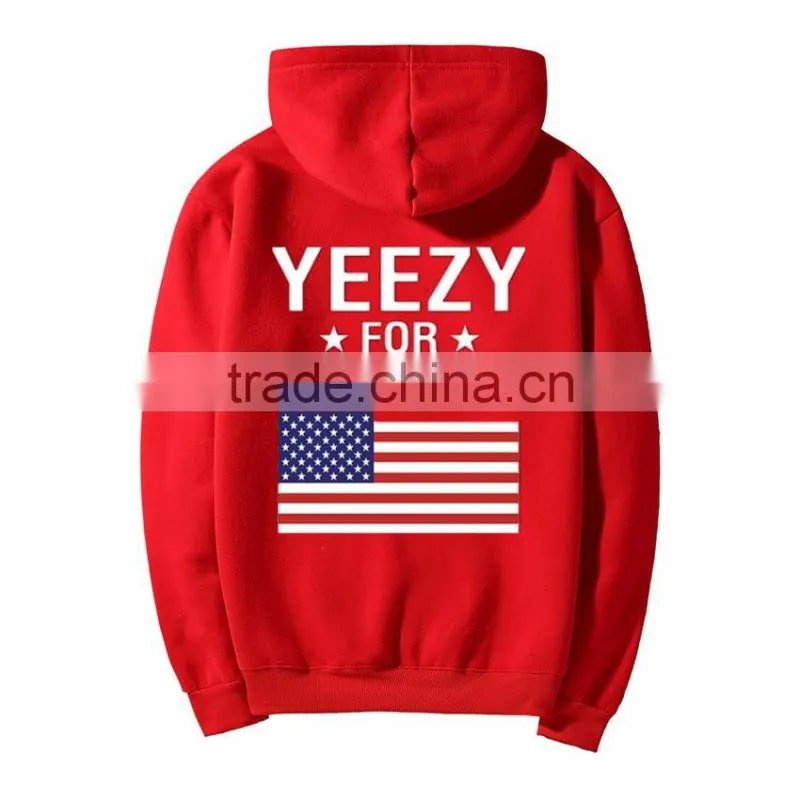 U.S Flag Hoodie West Tour Pop Up Shop Hooded Sweatshirt American Flag Long Sleeve Hoodie