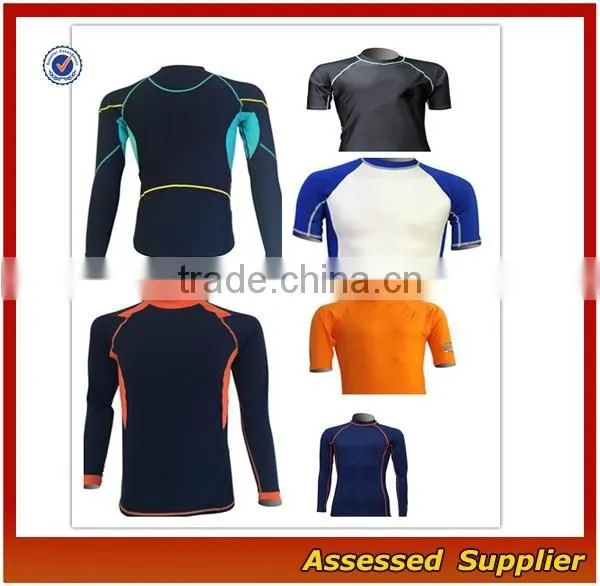 Hot Sale Sportswear Manufacturer Mens Compression Long Sleeve Rush Guard/Swim Shirt/Sun Protective Wholesale---AMY164284