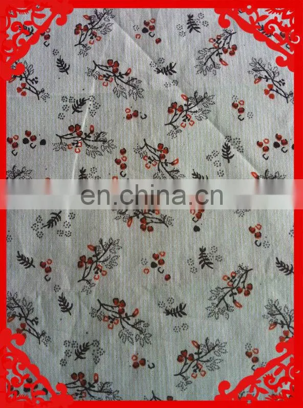 2014-2015 latest Italy design pattern small flower prnted waxed cotton fabric