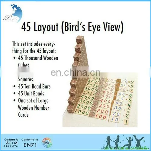 Mathematic Educational Montessori Material EN71 Wooden Toys Puzzle