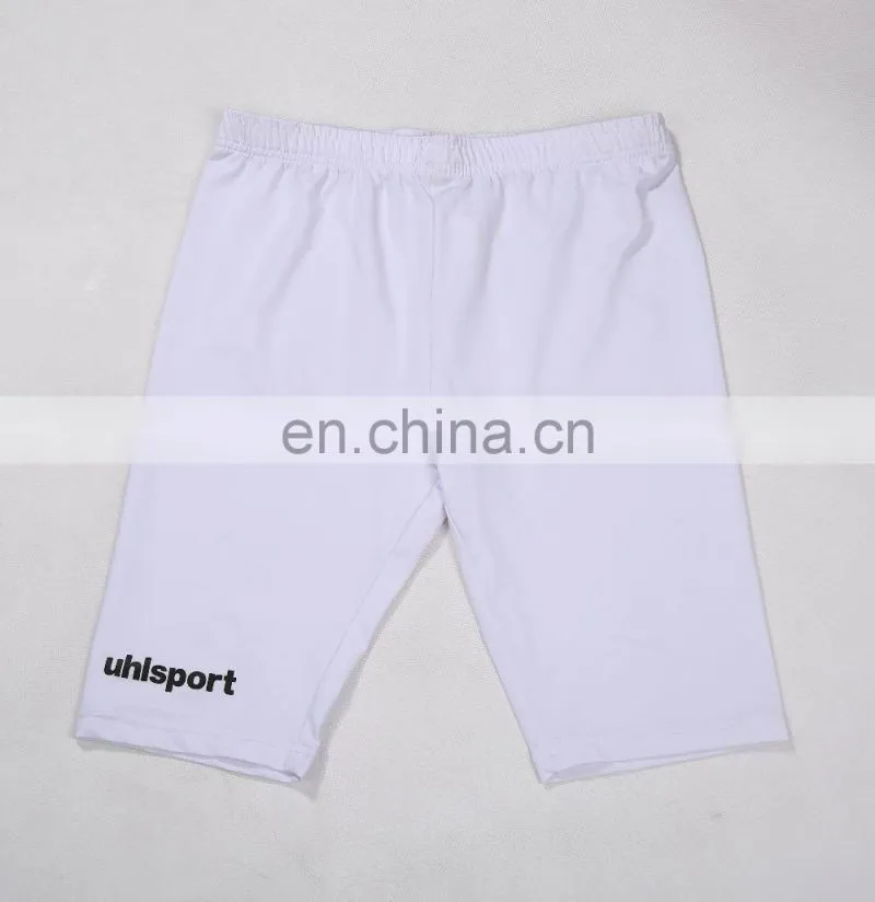 White Custom Soccer Compression Short