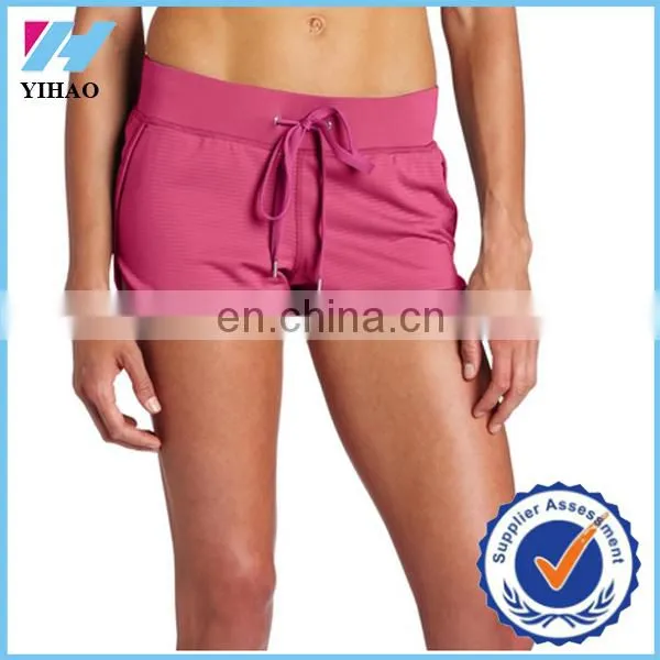 Yihao trade assurance 2015 high quality ladies short skirt drawstring at cent front waist shorts