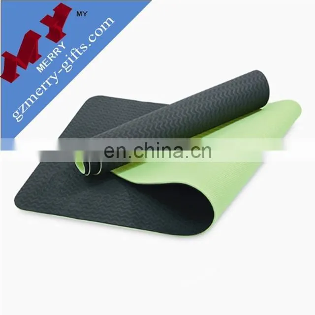 Guangzhou factory double layers eco TPE yoga mat manufacturer / wholesale mat for yoga