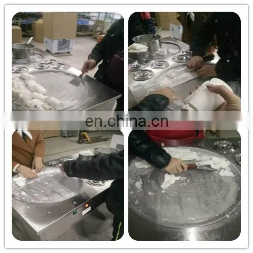 Multi-functional flat pan fried ice cream roll machine/ single pan fried ice cream roll machine