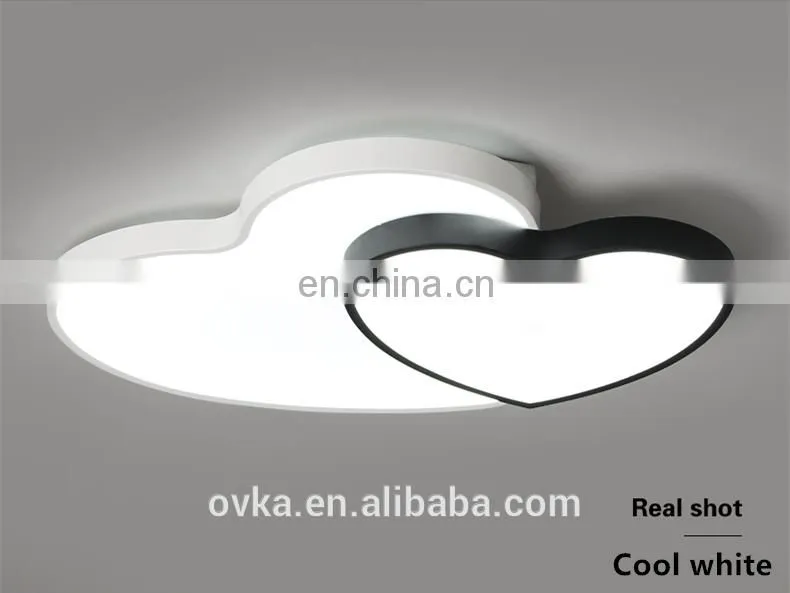 Creative acrylic double heart living room lamp simple personality lamps