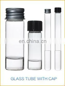 AKMLAB Laboratory Glass Test Tubes With Aluminum Screw Cap