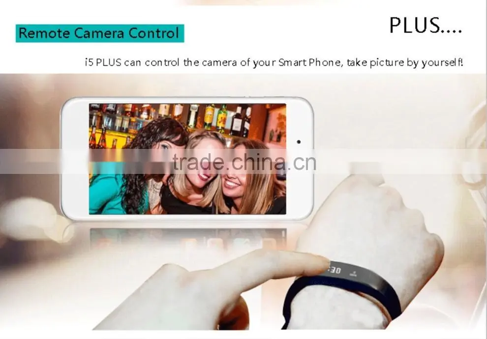 0.91 inch bigger display screen Remote camera Sleeping monitor date&time colorie bluetooth LC-I5 plus smart wristband