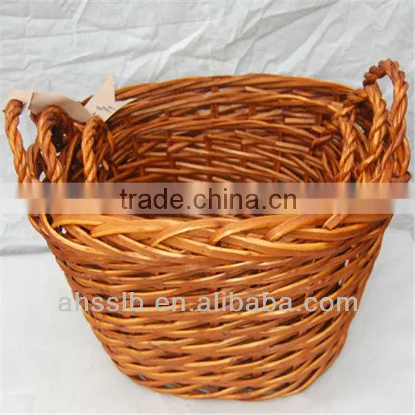wicker garden planter