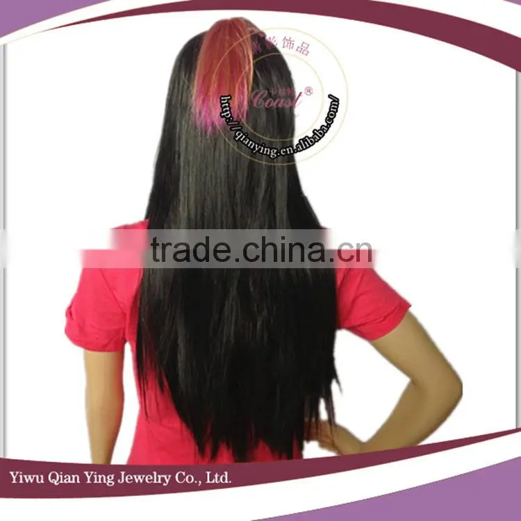 cheap long straight black straight japanase girls cospaly hair wigs