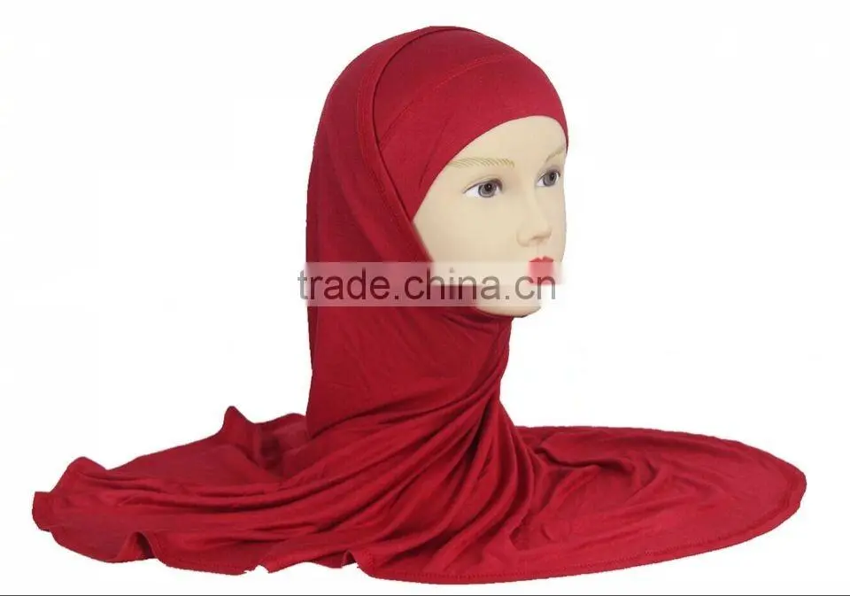 Newest high quality ISLAMIC HIJAB al amira 2pcs solid color softy mercerized cotton MUSLIM HIJAB