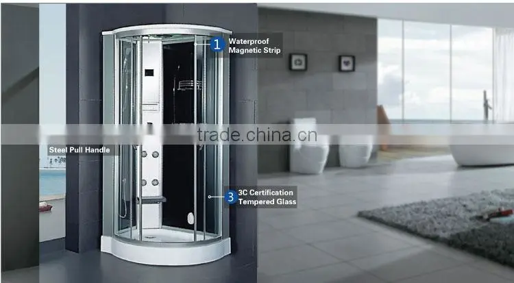Indoor Freestanding Tempered Glass Door Mini One Person Steam Room K-7047