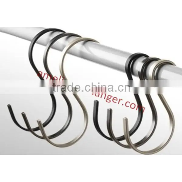 Gun color S hook metal hook for jeans pants display