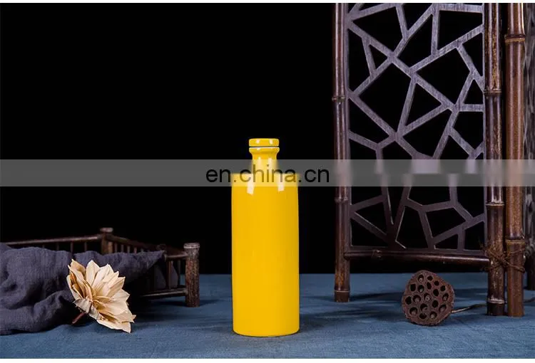 Jingdezhen Weian 500ml Six Colors Raw Stock Bottle Ceramic Wine Bottles