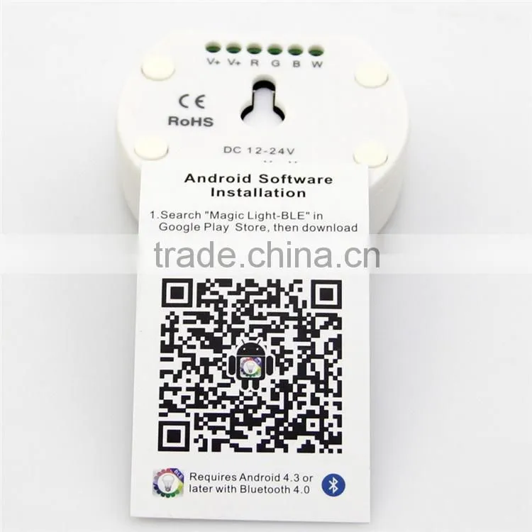 Smart RGB/W LED Strip Light Bluetooth LED Controller with Multilingual Android & IOS APP, Support Disco Mode and Camera Colorpix