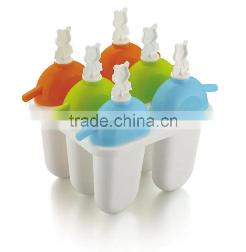 6 X Ice Mold Maker Orange shap ice cube tray Popsicle Mold