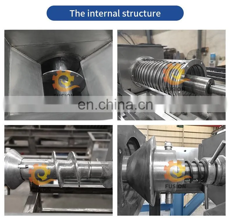 single screw beer residue dewatering machine vinegar lees screw press wine residue shredder dewatering