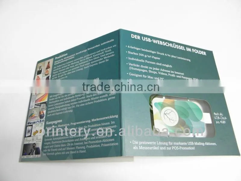 Newest custom brochure paper usb web keys for china factory supply// made in China
