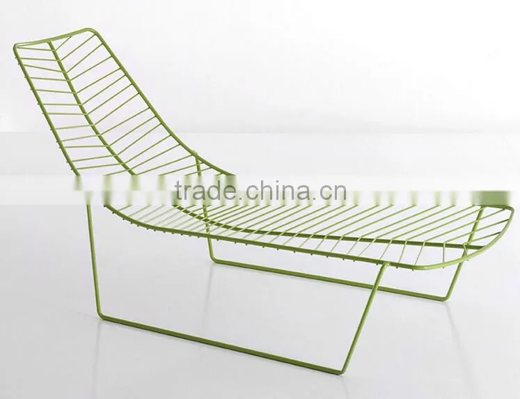 Outdoor furniture metal frame Alper leaf chaise lounge