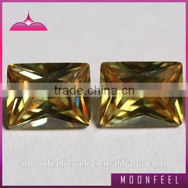 rectangle cut color change cz synthetic gemstones