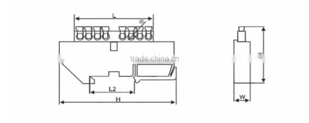 MTB-003 94-2 grade Din-Rail terminal blocks