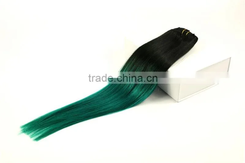 Virgin Asian ombre bundles two tone human hair weave