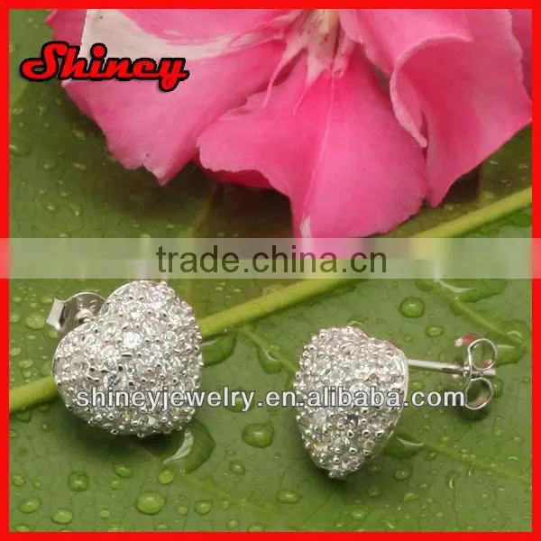 Sterling Silver Diamond and Aquamarine Leverback Earrings