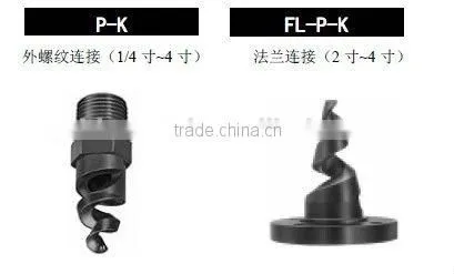 Spiral hollow tapered nozzle