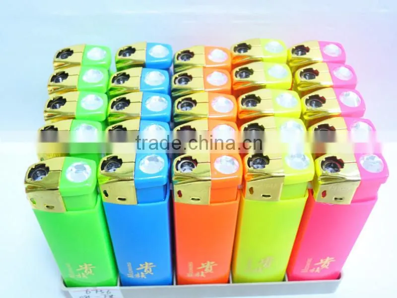 plastic cigarette gas lighter ,refillable windproof lighter with custom logo printing