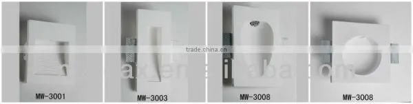 decorative Gypsum Plaster modern 1W led wall light