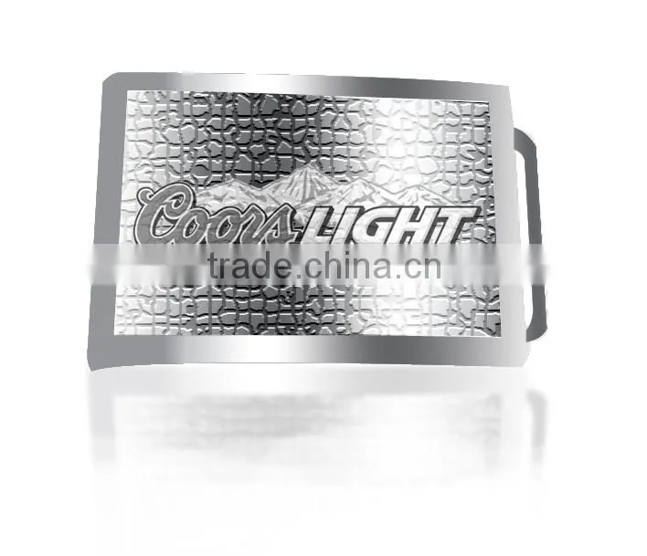 Custom metal belt buckle with jewel plating