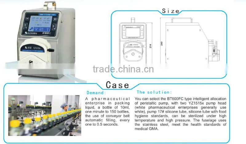 high precision & low price laboratory e liquid filling multi channel peristaltic dosing pump