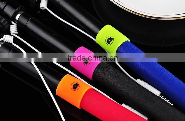 Manufacture cable take pole selfie stick extendable 24cm to 95cm