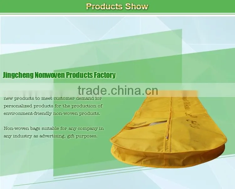 Mothproof Yellow Non Woven Wedding Dress Bridal Gown Cover