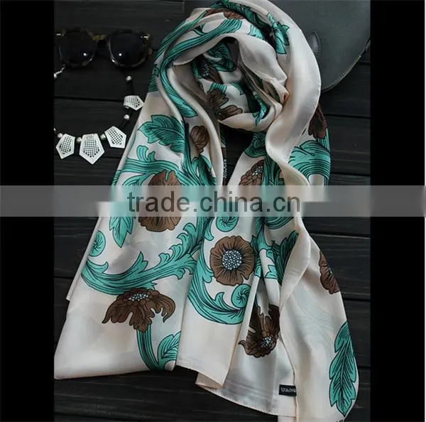 Factory price cheap gift silk chiffon custom printed scarf