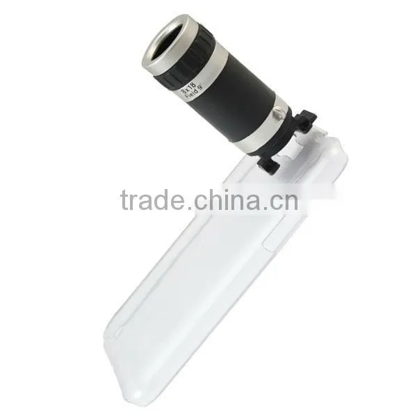 8X Zoom Cellphone Telescope Lens for Samsung Galaxy Note 2 N7100 with Crystal Back Case