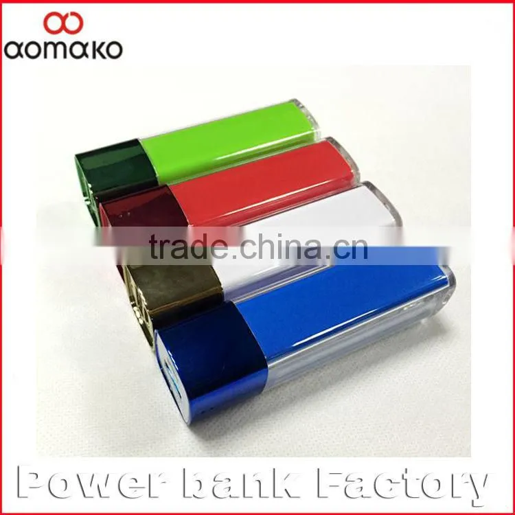 AK-011 High capacity manaul for power bank promotion gift lipstick ROHS Power bank for smartphones