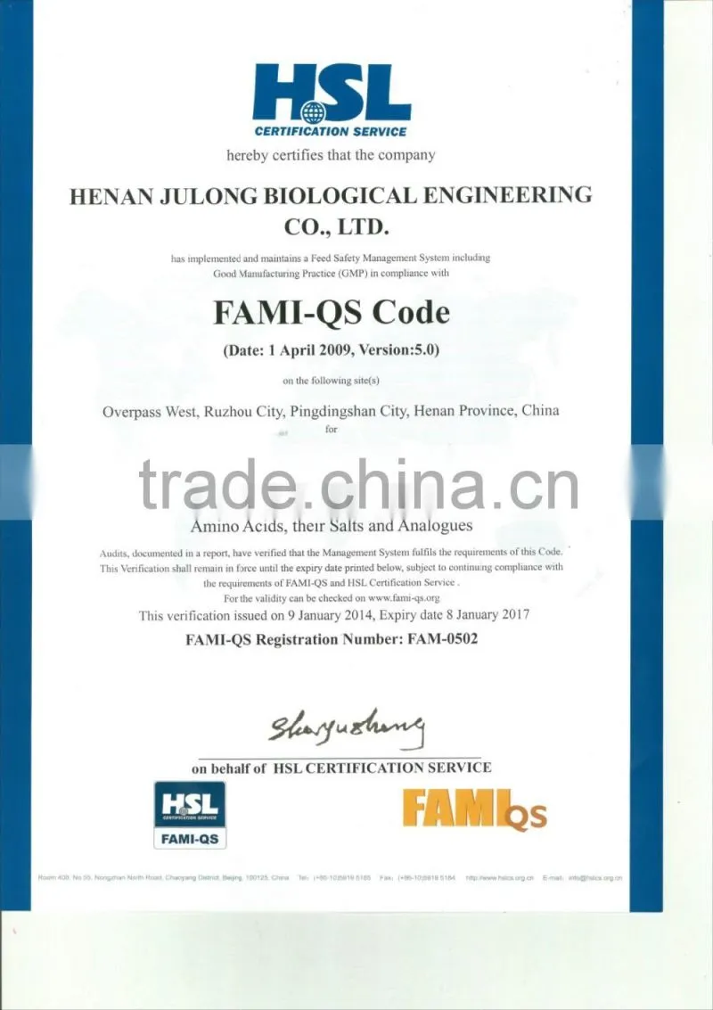 feed supplement L-threonine for animal health
