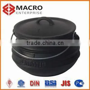cooking pot sizes/cast iron fire pot/camping pot set